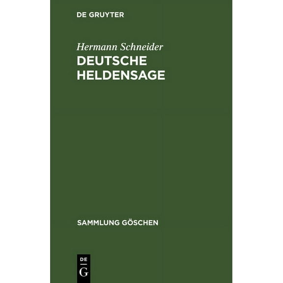 Sammlung Göschen Deutsche Heldensage, Book 32, (Hardcover)