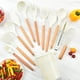 thumbnail image 5 of Juego de utensilios de cocina de 2 piezas: utensilios de cocina de acero inoxidable y silicona con mangos de madera, 5 of 5