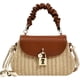 thumbnail image 1 of LHSHID Women Straw Crossbody Bag Leather Top Handle Straw Handbag Summer Straw Beach Bag Weave Shoulder Bag Rattan Clutch Purse, 1 of 7