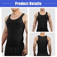 thumbnail image 6 of Vocoste Men Body Slimming Tummy Shaper Control Underwear Stretch Shapewear Waist Girdle Shirt Nylon XL Black, 6 of 7