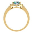 thumbnail image 4 of Clara Pucci 14K Yellow Gold 2.27ct BlueMoissanite Solitaire with Accents, 4 of 7