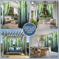 thumbnail image 5 of 2 Panels Outdoor Curtains for Patio Waterproof 54"x108" Teal Green Forest Weatherproof Privacy Outsides Curtains, Vintage Foggy Woods Tree Grommet Thermal Drapes for Cabana Porch Pergola, 5 of 8