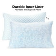 thumbnail image 4 of Continental Sleep, Gel Memory Foam Sleeping Pillow – Pressure Relief for Neck & Shoulder, Adjustable Height, Cooling Breathable Cover, for Side, Back & Stomach Sleepers, 25" x 15", White, 4 of 7