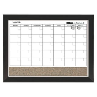 Small Dry Erase Board for Wall, TOWON Magnetic Whiteboard for Door,  Bulletin Pin Planner Notice Reminder White Boards, Wall Framed Calendar  Whiteboard