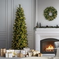 thumbnail image 6 of National Tree Company 7.5 ft Pre-Lit Carolina Pine Slim Artificial Christmas Tree, 600 Clear Lights, 759 Tips, Includes Stand, Green, 6 of 9