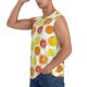thumbnail image 3 of Fotbe Lemon Orange Men's Camiseta sin Mangas Estampada para Hombres, Playera Casual para Gimnasio, Entrenamiento, Playa-XX-Large, 3 of 7