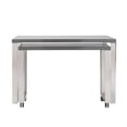 thumbnail image 5 of HomeRoots 556634 47 in. Gray & Silver Wood & Stainless Steel Sled Writing Desk, 5 of 5