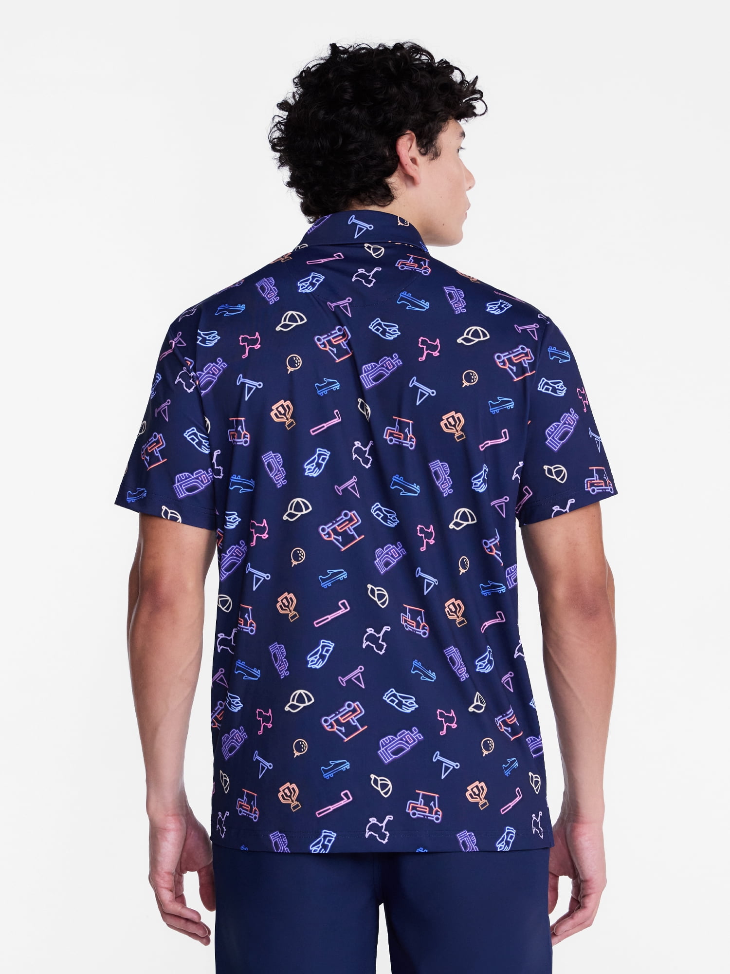 Birdie Bound Men's and Big Men's Midnight Polo Shirt, Sizes XS-4XLT