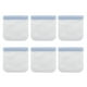 thumbnail image 1 of Bolsas reutilizables para almacenamiento de alimentos 6 piezas Bolsas reutilizables para congelador, 1 of 5