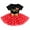 Black + Red - Polka Dots, variant on IBTOM CASTLE Baby Girls 1st 2nd Birthday Clothes Mouse Polka Dots One Sequin Tutu Princess Dress Cake Smash