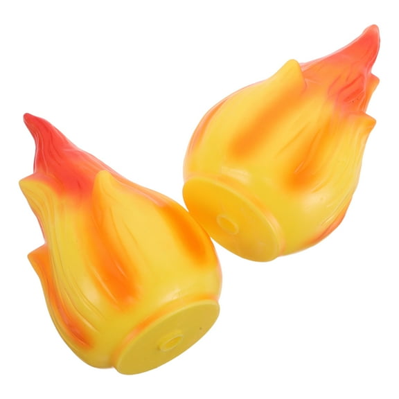 TABLZONE 2pcs Flame Shaped Shade Realistic Flame Appearance for Solar Lights Outdoor Use