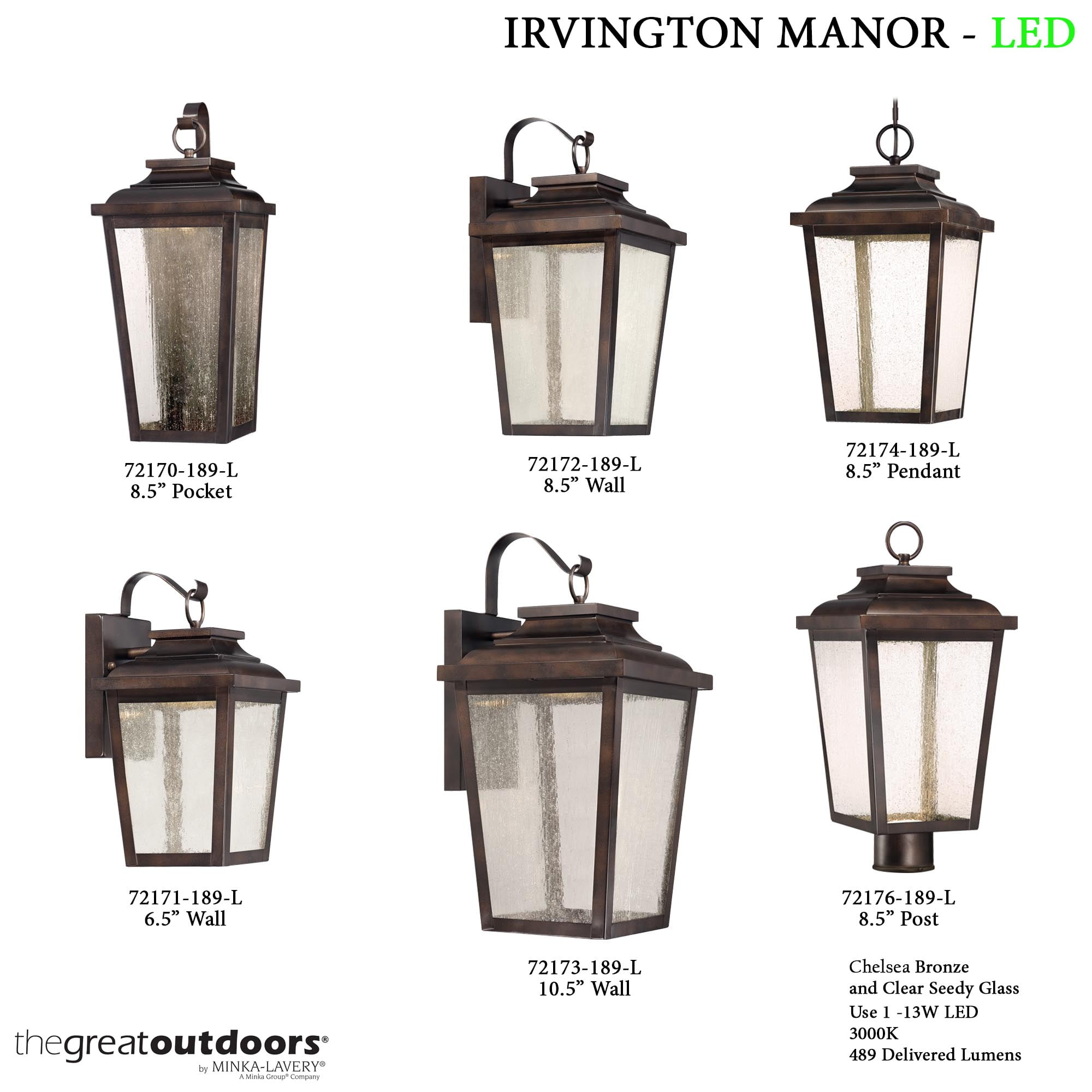 Minka Lavery Irvington Manor 24 1/4" High Bronze LED Outdoor Post Light