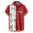 thumbnail image 2 of Yuwull Men's Short Sleeve Button Down Vintage Bowling Shirts with Pocket Hawaiian Casual Printed Beach Shirt Summer Regular Fit Top, 2 of 9