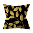 thumbnail image 5 of Funda de cojín decorativa de hojas doradas para el hogar, suave, para sala de estar, sofá, 45 x 45 cm, 41026P, 5 of 5