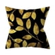 thumbnail image 5 of Funda de cojín decorativa de hojas doradas para el hogar, suave, para sala de estar, sofá, 45 x 45 cm, 41026P, 5 of 5