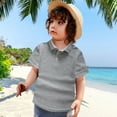 thumbnail image 3 of XFHLMJFF T-Shirt Tops For Boys Comfy Short Sleeve Toddler Girls Solid Color Holiday Handsome Tee, 3 of 4