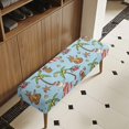 thumbnail image 3 of XYZCANDO Polyester Spandex Bench Covers for Living Room Dining Room, Anti-Dust Elastic Band Bench Seat Cover, Beach Christmas Fun, 3 of 9