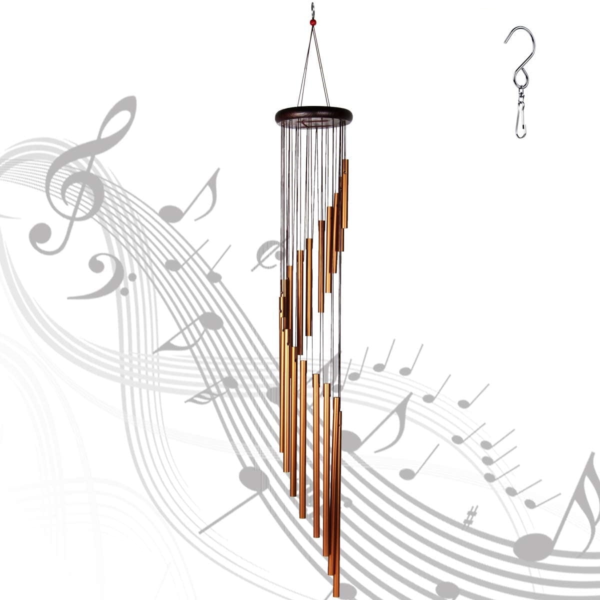 Wind Chimes Outdoor,Large Wind Chimes,Garden Chimes with Aluminum Alloy Tubes and Hooks for