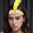 thumbnail image 2 of Ofertas Únicas 1 Pc Diademas de Plumas con Diamantes Falsos para Mujeres Amarillo, 2 of 6