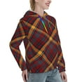 thumbnail image 6 of Lsque Buffalo Check Plaid Pattern Casual Women's Hoodie,Hooded Sweatshirt with Kangaroo Pocket,Pullover Hoodie with Eye-catching Drawstrings-XX-Large, 6 of 7