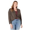 NIC+ZOE Plus Size 4-Way Cardy Dark Truffle