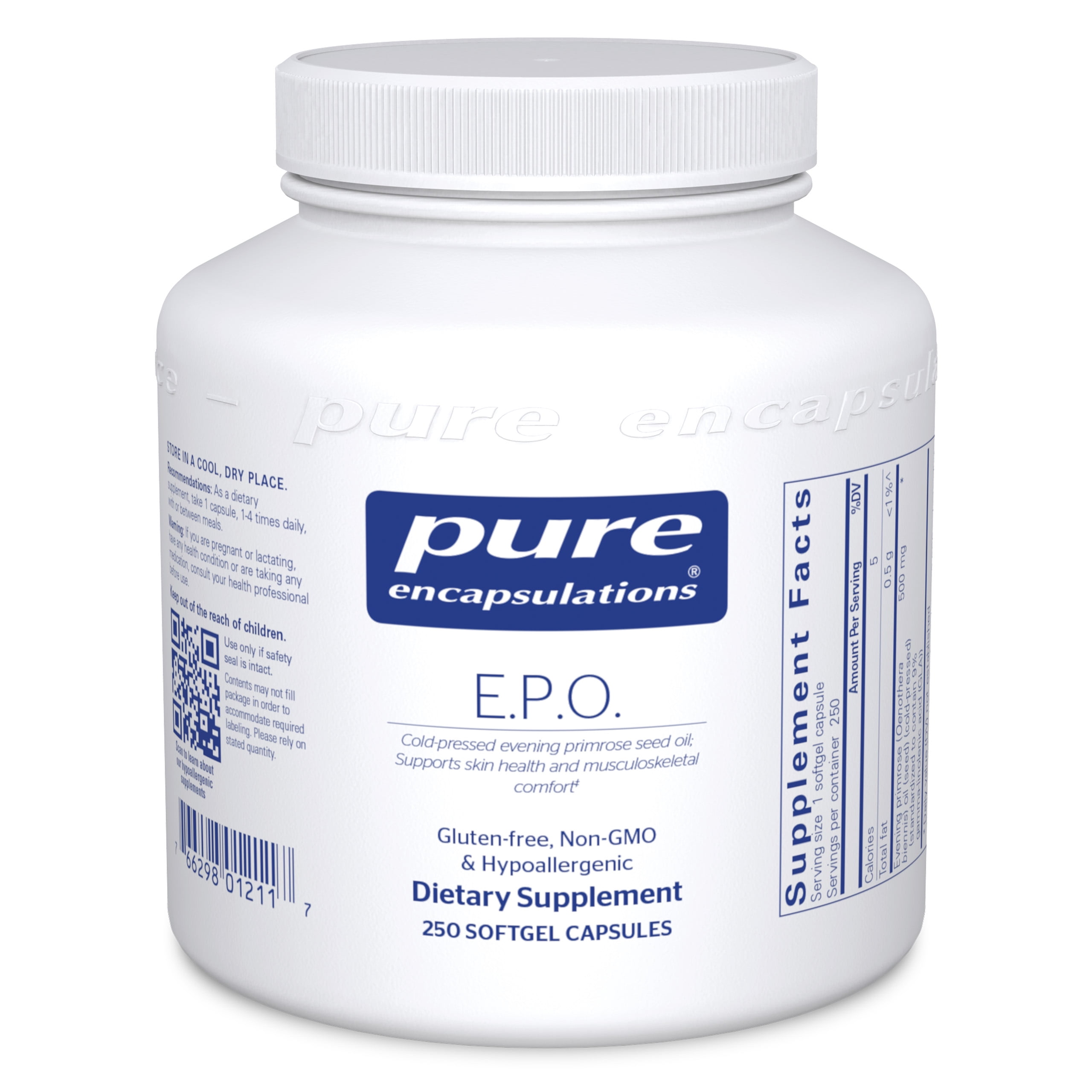 Pure Encapsulations E.P.O. (Evening Primrose Oil) | Hypoallergenic Dietary  Supplement Containing 9% GLA | 250 Softgel Capsules - Walmart.com