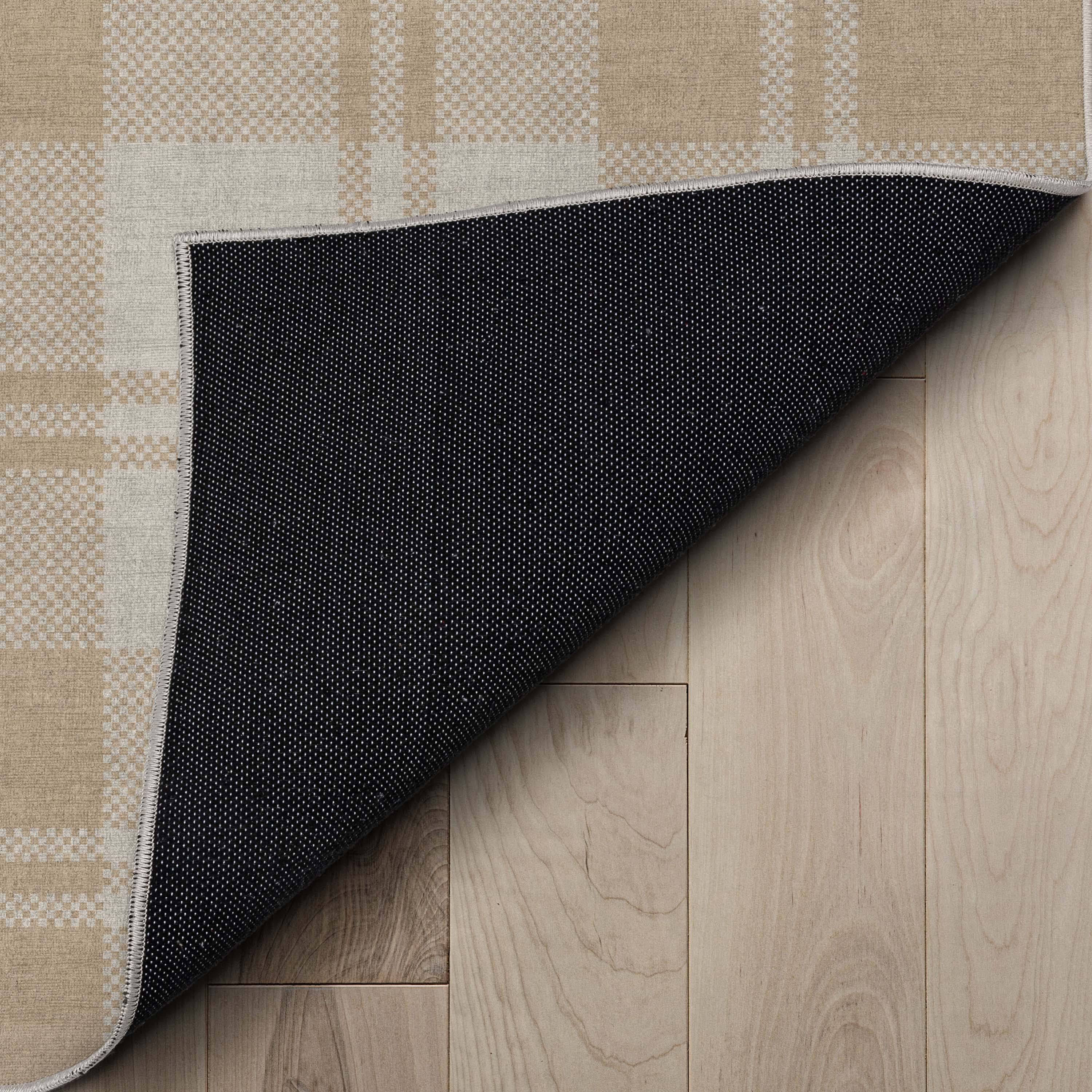 Well Woven Apollo Flatwoven Plaid Beige Brown 2' x 5' Runner Rug
