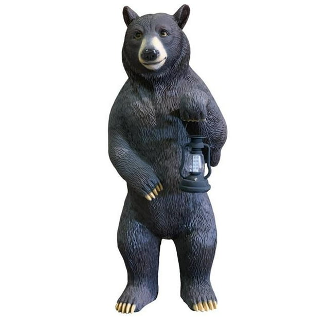 AFD Home 12015782 3.5 ft. Standing Bear with Solar Lantern