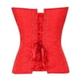 thumbnail image 4 of Women's Spiral Steel Boned Steampunk Gothic Bustier Corset with Chains, 4 of 6