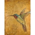 thumbnail image 2 of Pinto, Patricia 12x14 Black Ornate Wood Framed with Double Matting Museum Art Print Titled - Golden Hummingbird II, 2 of 4