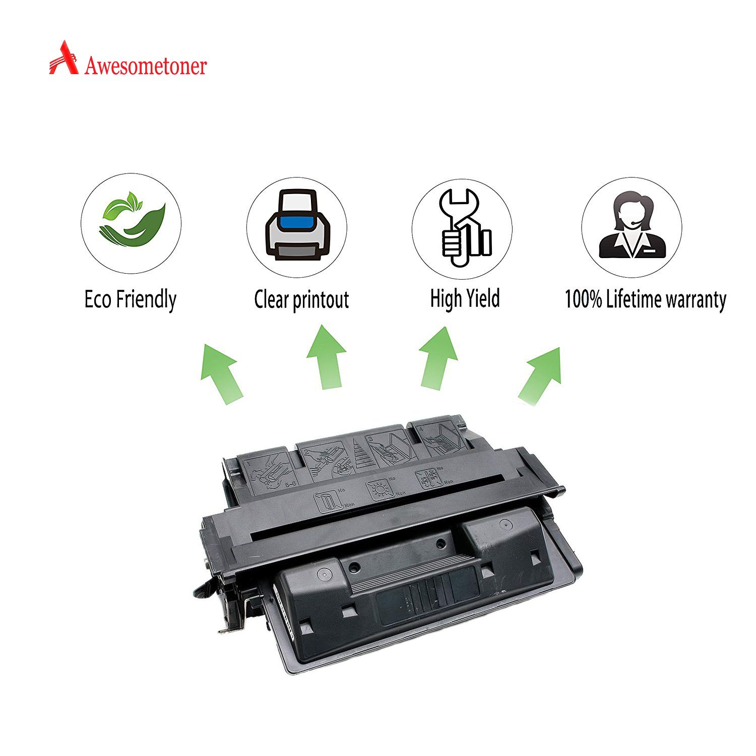 Black, 6-Pack LC 3175 L1000 Awesometoner Compatible Toner Cartridge Replacement for Canon FX6 use with LC 3170