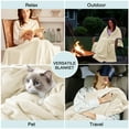 thumbnail image 5 of King Size Blanket for Bed, 90x108inch Super Cozy Soft Bed Blanket for Sleep Snap, Lightweight Reversible Blankets and Cozy Throws for Bedroom Office Travel Camping, Beige, 5 of 7