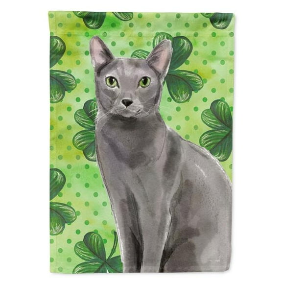 Blue Russian Shamrock Flag Canvas House Size