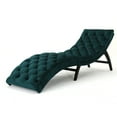 thumbnail image 5 of Elegant Teal Velvet Tufted Chaise Lounge Chair for Living Room & Bedroom - 72" Ergonomic Design with Birch Wood Legs, Luxury Relaxation Nook, 5 of 10