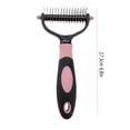 thumbnail image 3 of Undercoat Rake Dematting Comb for Dogs And Cats, 2-In-1 Deshedding Tool Reduces Shedding, Grooming Brush for Short to Long Hair Pets, Removes Mats And Loose Fur, 3 of 5