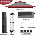 thumbnail image 4 of LAZY BUDDY 13'x13' Pop up Gazebo with Mosquito Netting, Outdoor Canopy Tent Patio Gazebo with Wheeled Bag, for Garden Backyard Lawn, 4 of 9