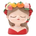 thumbnail image 3 of Mini macetero de resina con forma de niña meditadora, decoración de escritorio para el espacio de trabajo, pieza decorativa, organizador de escritorio Estilo D, 3 of 8