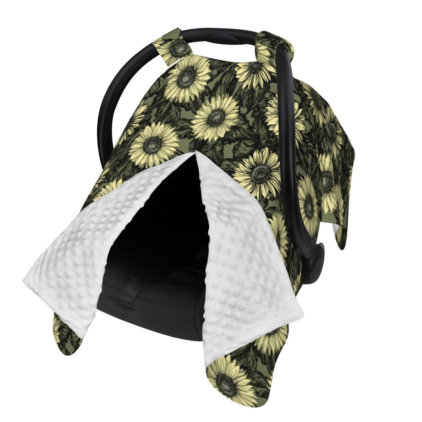 Naloa Sunflowers Baby Car Seat Cover, Breathable Baby Carrier Cover, Multiuse Baby Carrier Cover & Nursing Breastfeeding Cover