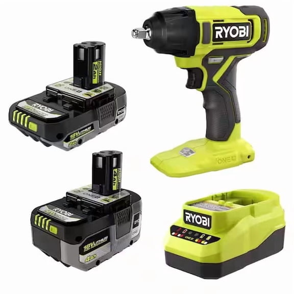 ONE 18V Cordless 3/8 in. Impact Wrench Kit with (1) 4Ah Battery, (1) 2Ah Battery, and Charger