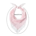 thumbnail image 3 of Helii Lace Triangle Head Scarf for Women – Vintage French Floral Headwrap, Boho Lace Trim Bandana Headband, Adjustable Tie Back Kerchief for Spring Summer Wedding Beach Light Pink,One Size, 3 of 6