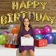 thumbnail image 4 of Happy Birthday Banner (3D Gold Lettering) Mylar Foil Letters | Inflatable Party Decor and Event Decorations for Kids and Adults | Reusable, Ecofriendl, 4 of 4