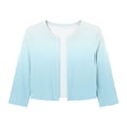 thumbnail image 5 of DYTTDG Women's Cropped Shrug Cardigan | 3/4 Sleeve Open Front Round Neck Lightweight Cover Up for Summer, Casual Layer, 5 of 8