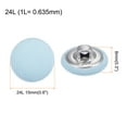 thumbnail image 2 of Uxcell 30pcs 24L Fabric Cloth Covered Button 15mm Metal Shank Round Sewing Buttons for Suits Dress Blouses, Blue, 2 of 5