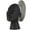 Black African Solid Woman Round 4" x 9" x 9", variant on 5" x 16" Black Polyresin African Woman Sculpture, by DecMode