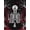 Black Red Gray, Pattern 13, variant on ODIKA 8'x10' Washable Area Rug Non-Shedding, Easy Care, Eerie Spooky Bats Gothic Skull Motif Halloween Flowing Dynamic for King Size Bedroom Under Bed, Master Suite