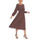 thumbnail image 3 of SAYOO Vestido de primavera femenino con estampado de punto y cuello redondo de manga larga vestido Midi SAYOO moda, 3 of 9