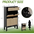 thumbnail image 5 of Shoe Cabinet with 2 Flip Drawers,Hidden Wood Shoe Cabinet,Freestanding Shoe Storage Cabinet for Entryway Hallway Foyer Apartment,41.3" Hx24" Wx9.5" D., 5 of 7