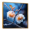 thumbnail image 2 of Designart "Frost-Kissed Blueberry Elegance in Pink Winter" Landscapes Framed Wall Art - Pink Winter Landscape Hallway Framed Wall Art Decor, 2 of 6