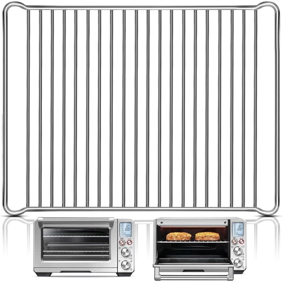Smart Oven Rack for Breville Air Fryer Countertop Oven BOV900BSS, 16.5''*12.2'' Stainless Steel Air Fryer Accessories Replacement Parts Roasting Steamer Grill Racks Baking Tray，Dishwasher safe