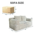 thumbnail image 3 of Oversized Bean Bag Sofa, Plush Corduroy Floor Lounger with Tufted Back Support, No Assembly Required Compressed Loveseat for Small Spaces, Apartment, Dorm, Living Room and Bedroom, 3 of 7